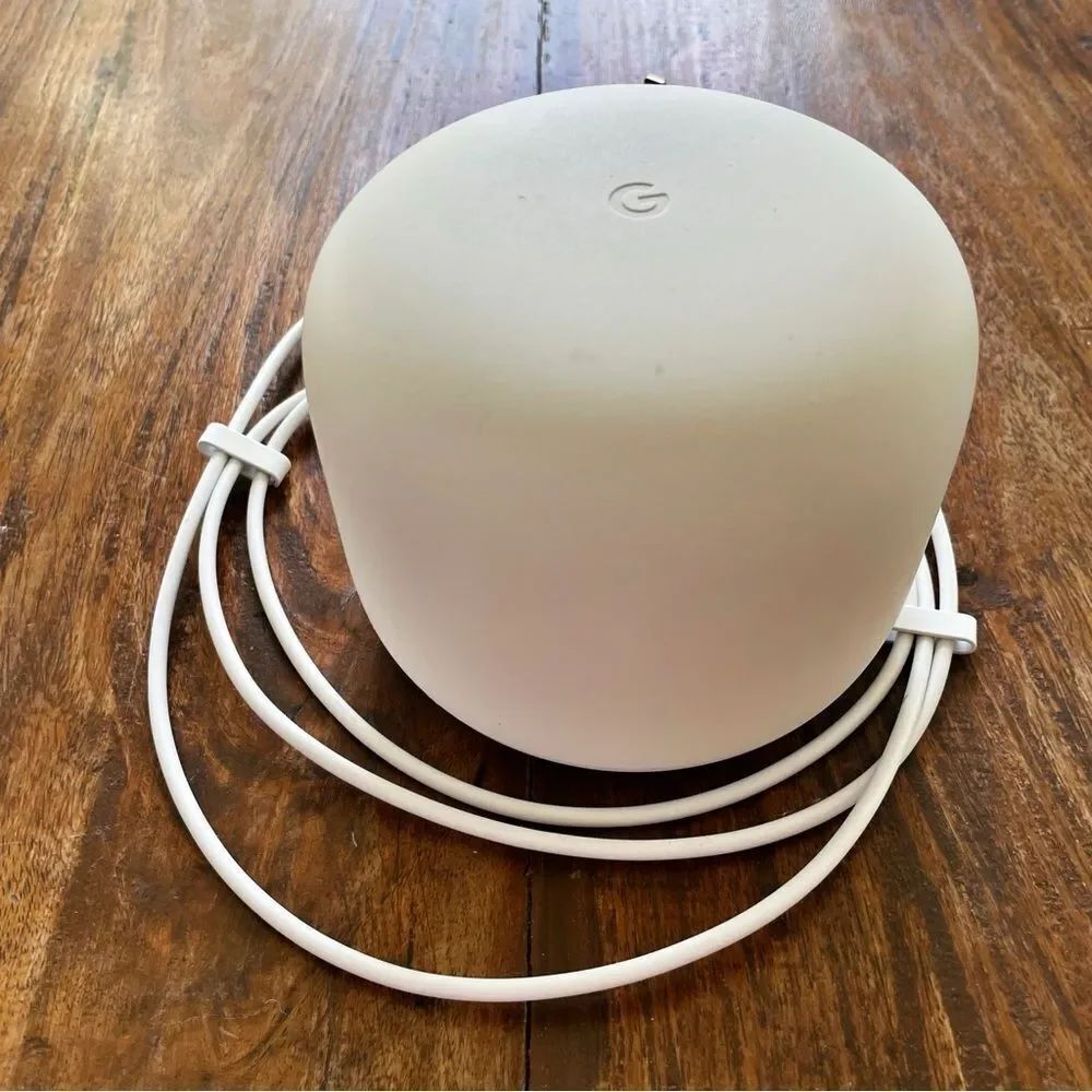 Google White Network Router with Network Cable